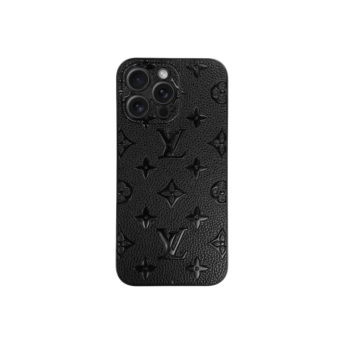 Black LV Custom Side iPhone Case product image 1, provided for visual reference and product detail review