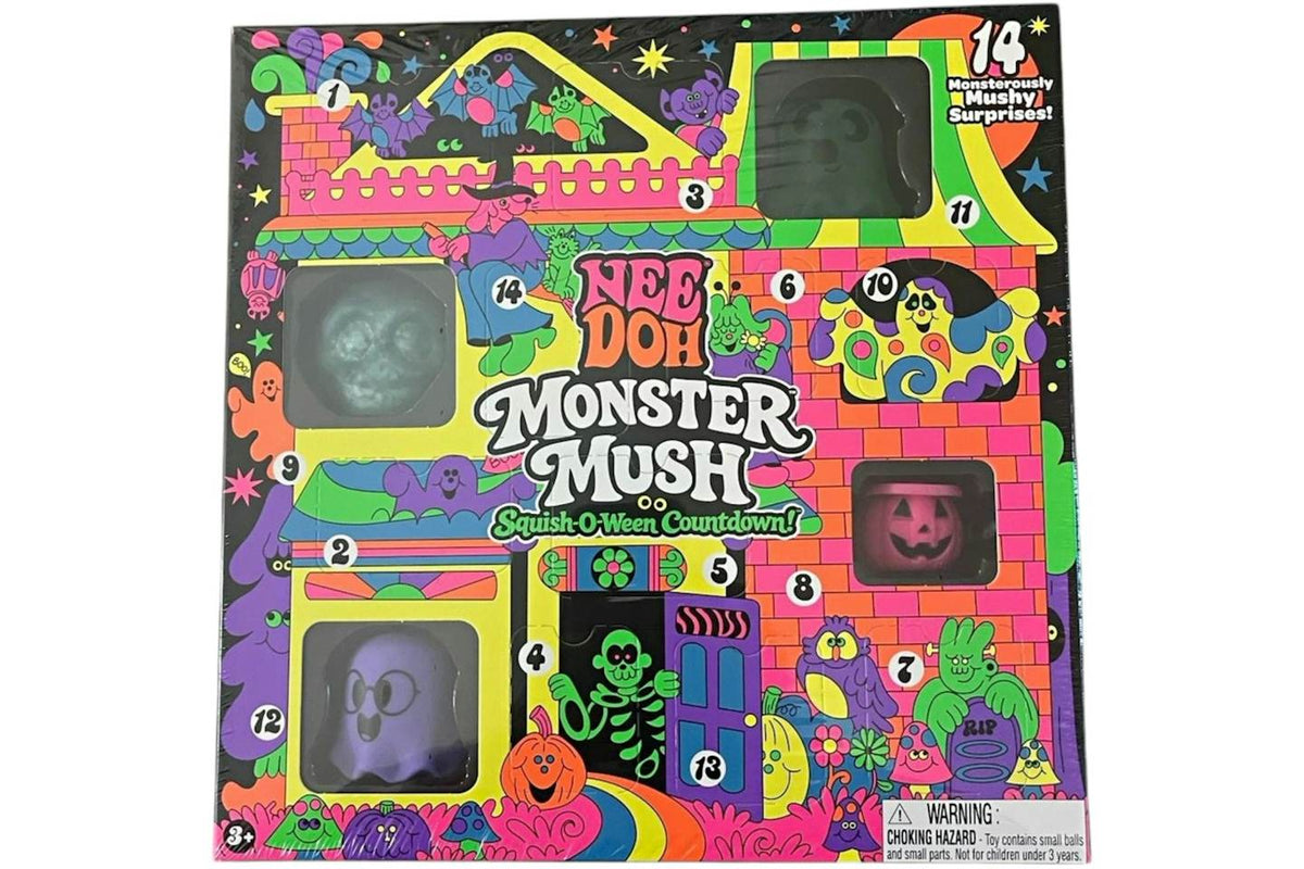 NeeDoh Monster Mush Squish-O-Ween Countdown - 14 Squishy Toys product image 1, provided for visual reference and product