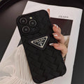 Prada Black Ribne Weave iPhone Case product image 1, provided for visual reference and product detail review