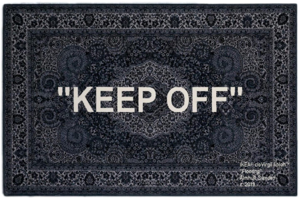 Virgil Abloh x IKEA KEEP OFF Rug - Grey/White, 200 x 300 cm