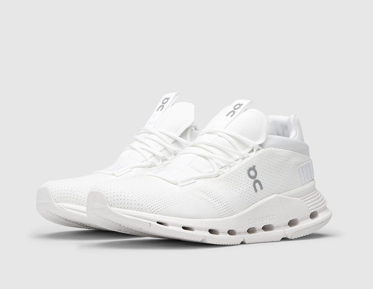 On Cloudnova White Lifestyle Sneakers product image 4, provided for visual reference and product detail review