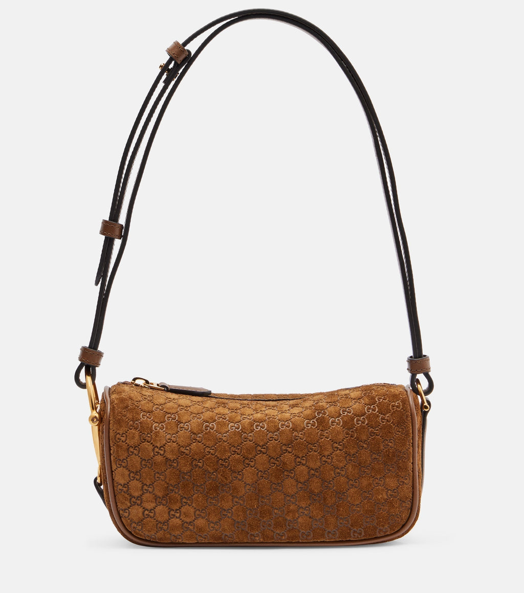 Gucci Half Horsebit Suede Shoulder Bag product image 1, provided for visual reference and product detail review