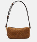 Gucci Half Horsebit Suede Shoulder Bag product image 1, provided for visual reference and product detail review