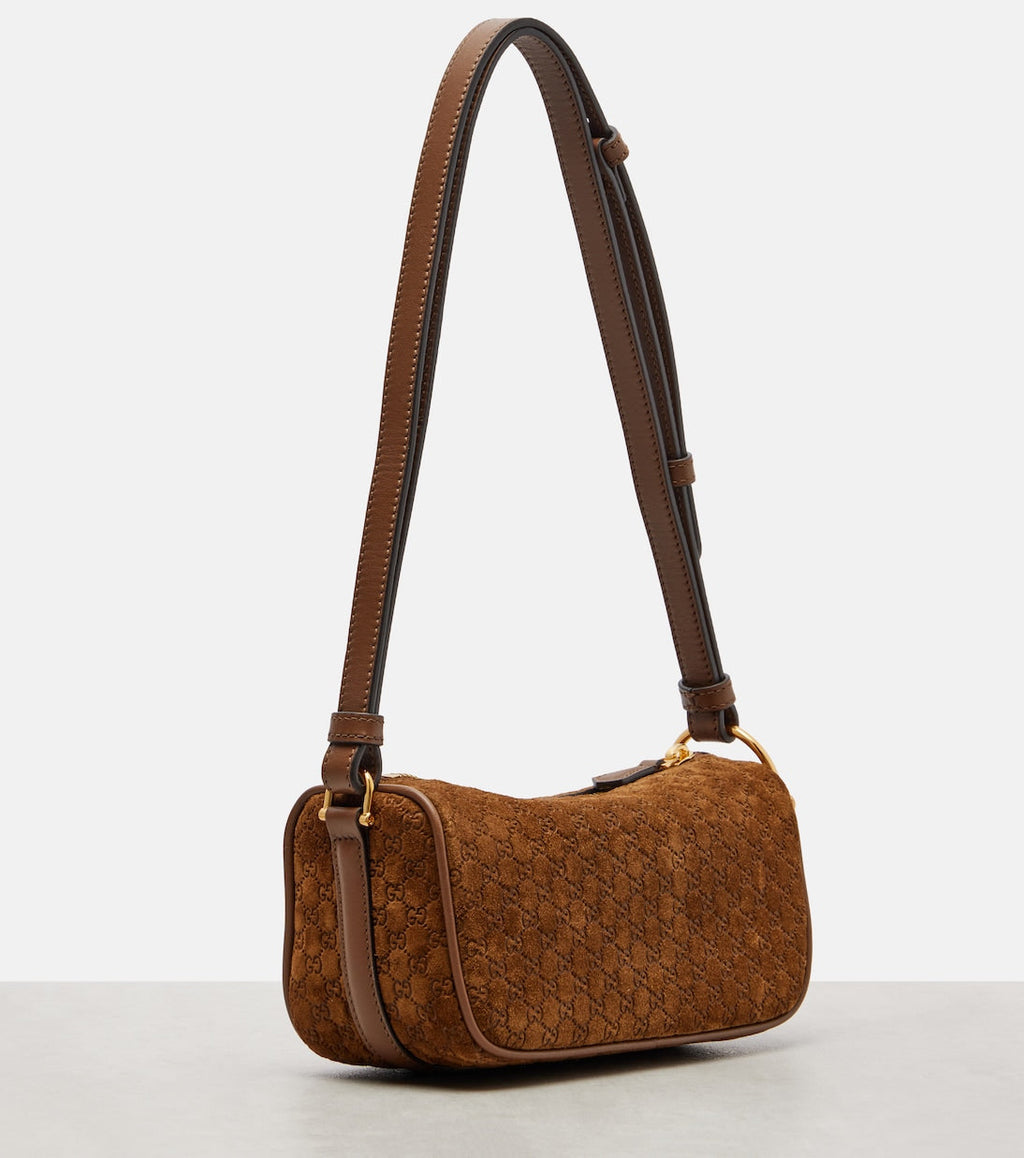 Gucci Half Horsebit Suede Shoulder Bag product image 2, provided for visual reference and product detail review