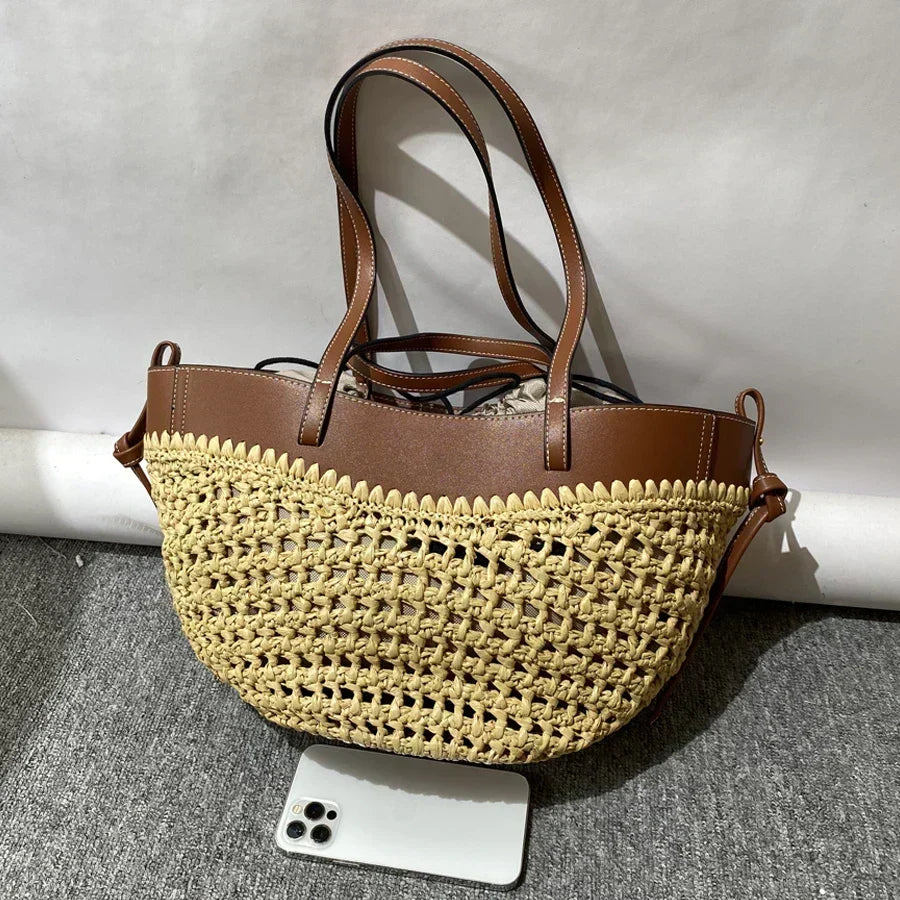 The Bree Hollow Weave Bag - Beige product image 14, provided for visual reference and product detail review