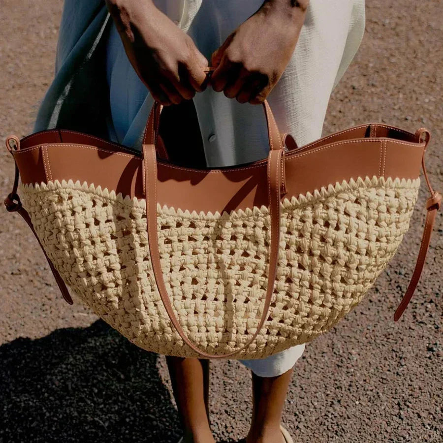 The Bree Hollow Weave Bag - Beige product image 10, provided for visual reference and product detail review