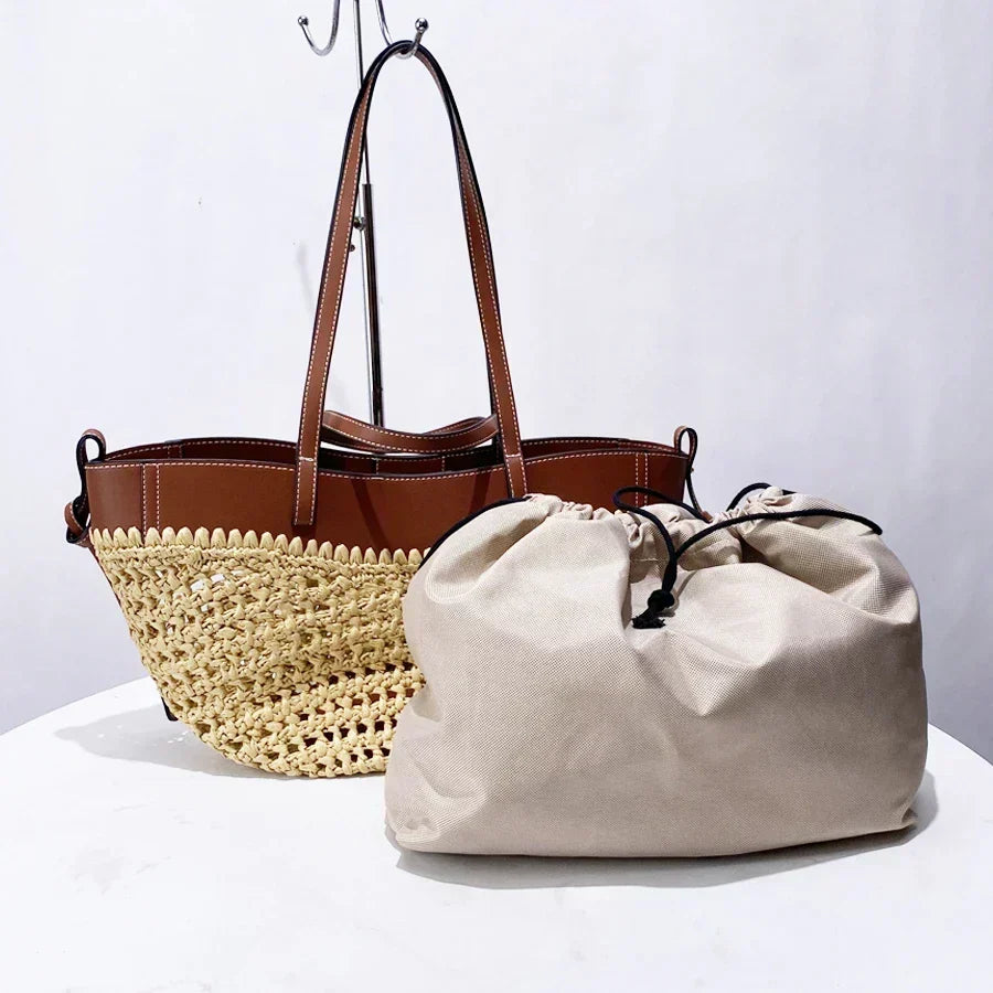 The Bree Hollow Weave Bag - Beige product image 6, provided for visual reference and product detail review
