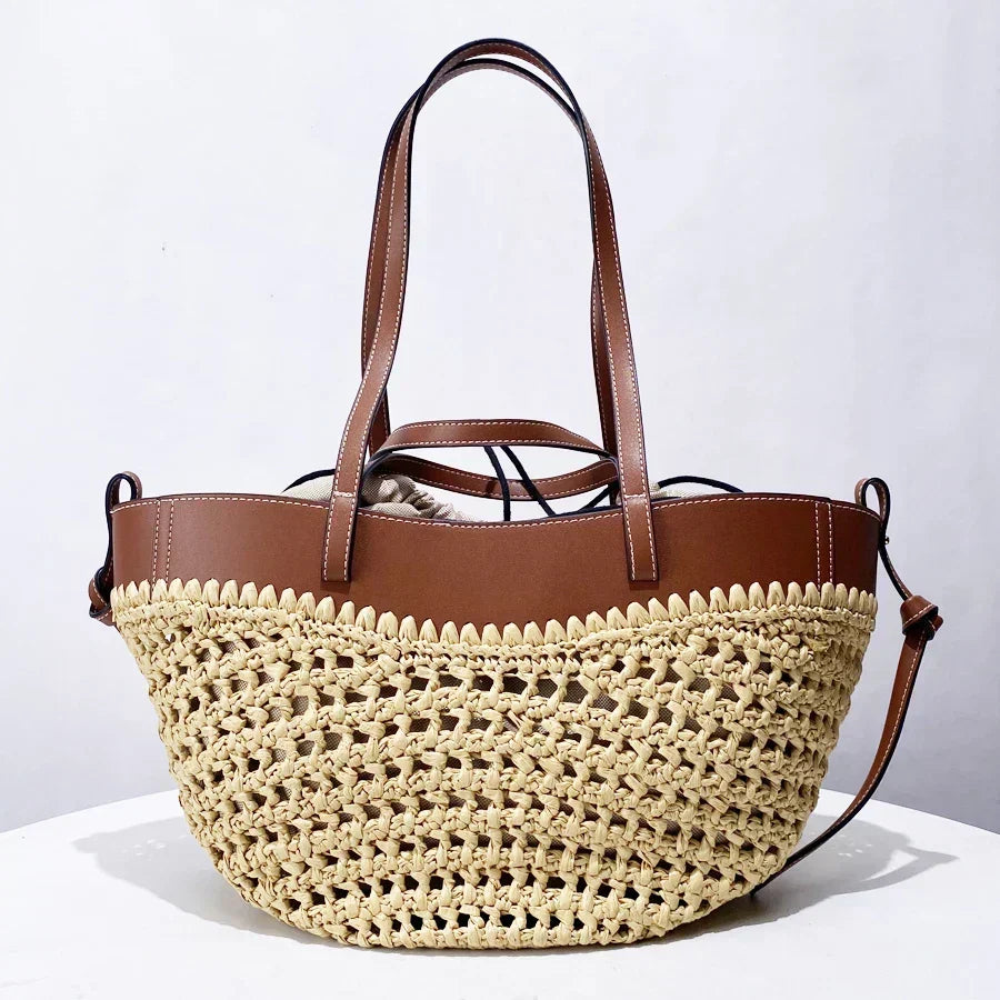 The Bree Hollow Weave Bag - Beige product image 1, provided for visual reference and product detail review