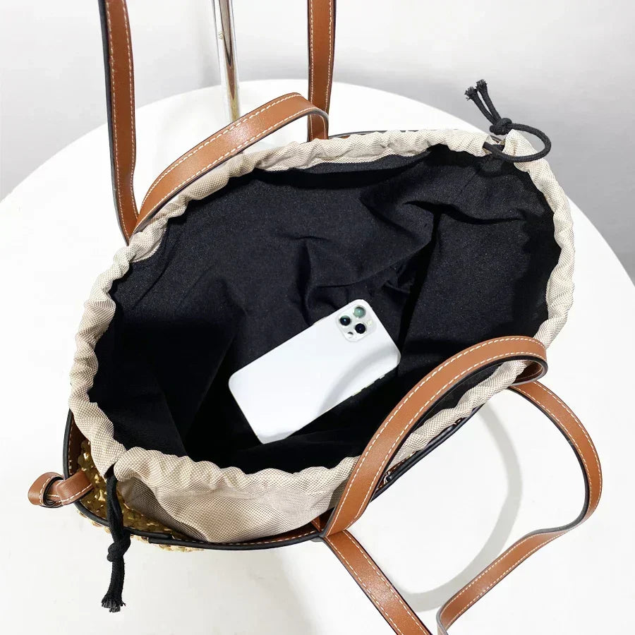 The Bree Hollow Weave Bag - Beige product image 9, provided for visual reference and product detail review