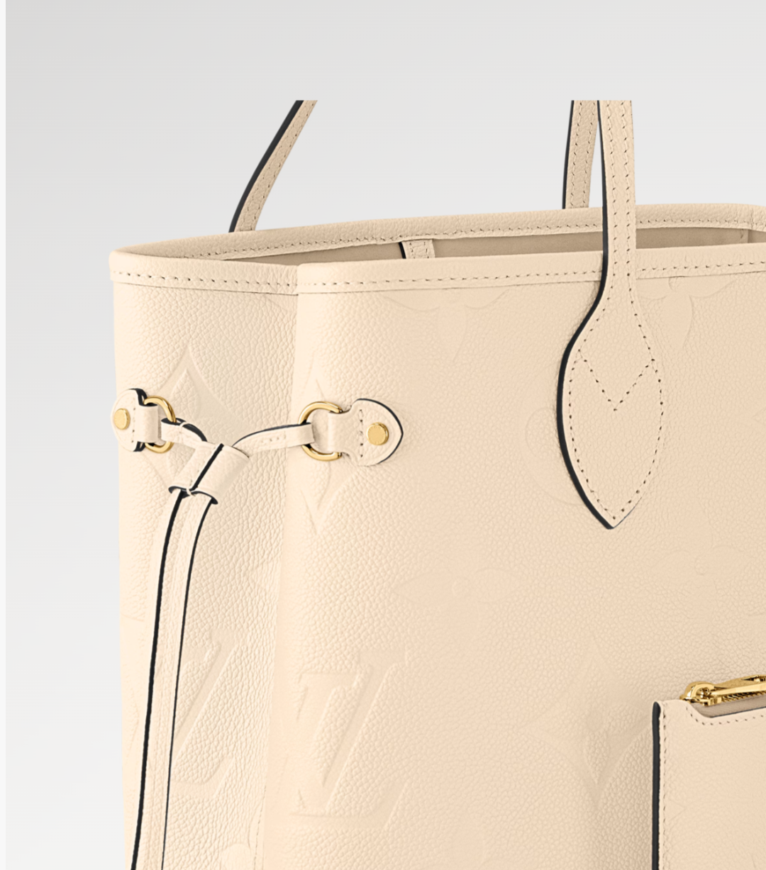 Louis Vuitton Neverfull MM Crème Beige Tote Bag product image 6, provided for visual reference and product detail review
