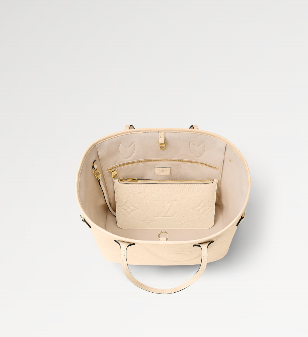 Louis Vuitton Neverfull MM Crème Beige Tote Bag product image 4, provided for visual reference and product detail review