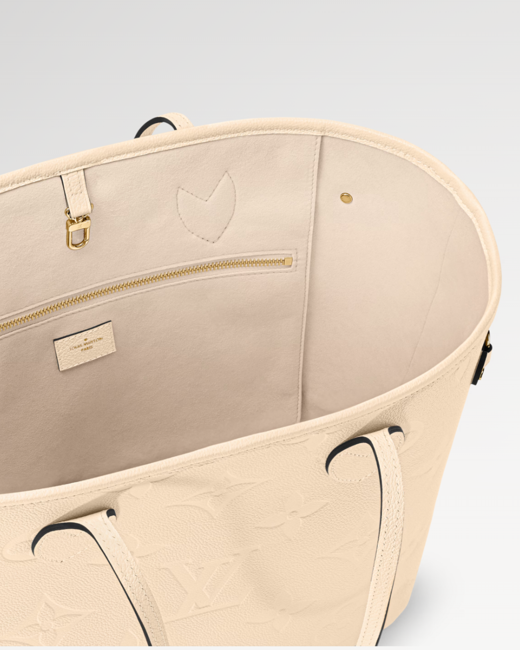 Louis Vuitton Neverfull MM Crème Beige Tote Bag product image 5, provided for visual reference and product detail review