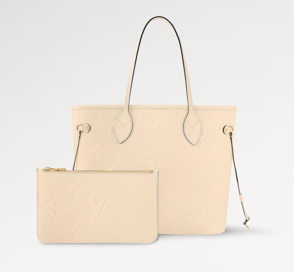 Louis Vuitton Neverfull MM Crème Beige Tote Bag product image 3, provided for visual reference and product detail review
