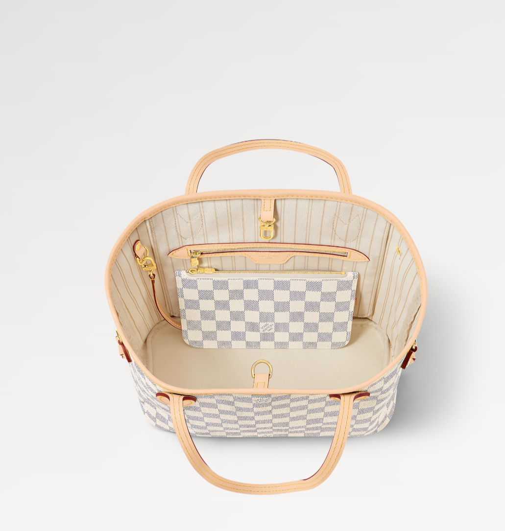 Louis Vuitton Neverfull PM Damier Azur Tote Bag product image 3, provided for visual reference and product detail review