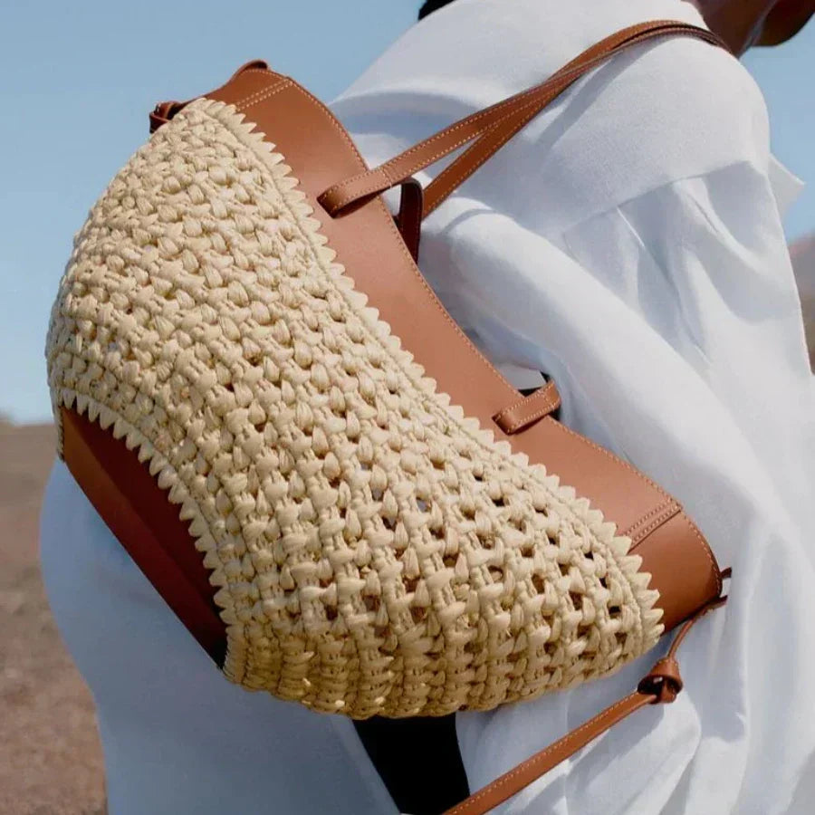 The Bree Hollow Weave Bag - Beige product image 4, provided for visual reference and product detail review