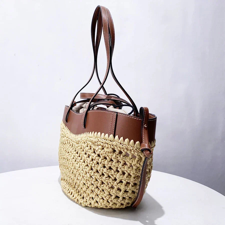 The Bree Hollow Weave Bag - Beige product image 5, provided for visual reference and product detail review