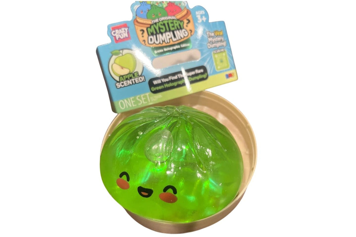 Squishy Bun Apple-Scented Green Holographic Mystery Dumpling - Chase Edition product image 1, provided for visual reference