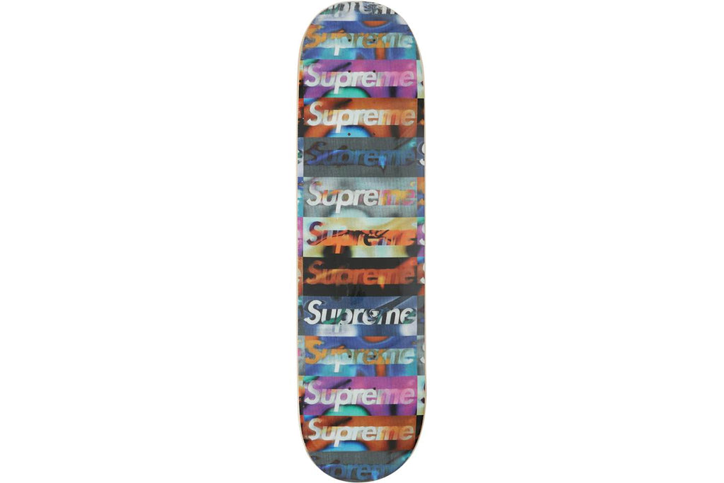 Supreme Distorted Logo Skateboard Deck - Black product image 1, provided for visual reference and product detail review