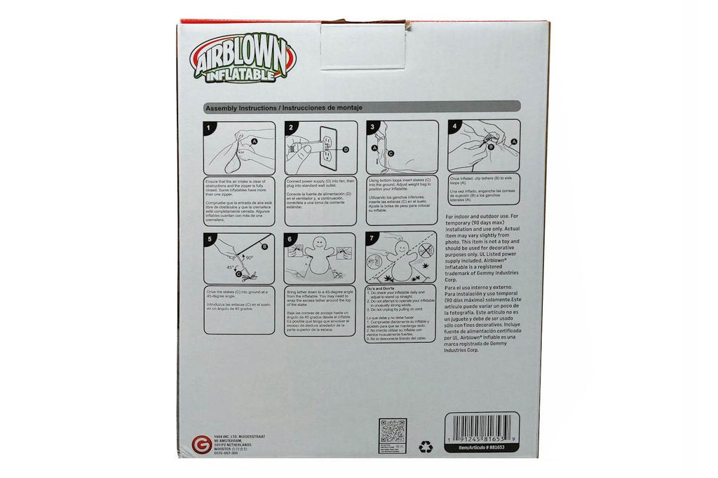 Supreme Large Inflatable Snowman Decoration - White product image 2, provided for visual reference and product detail review