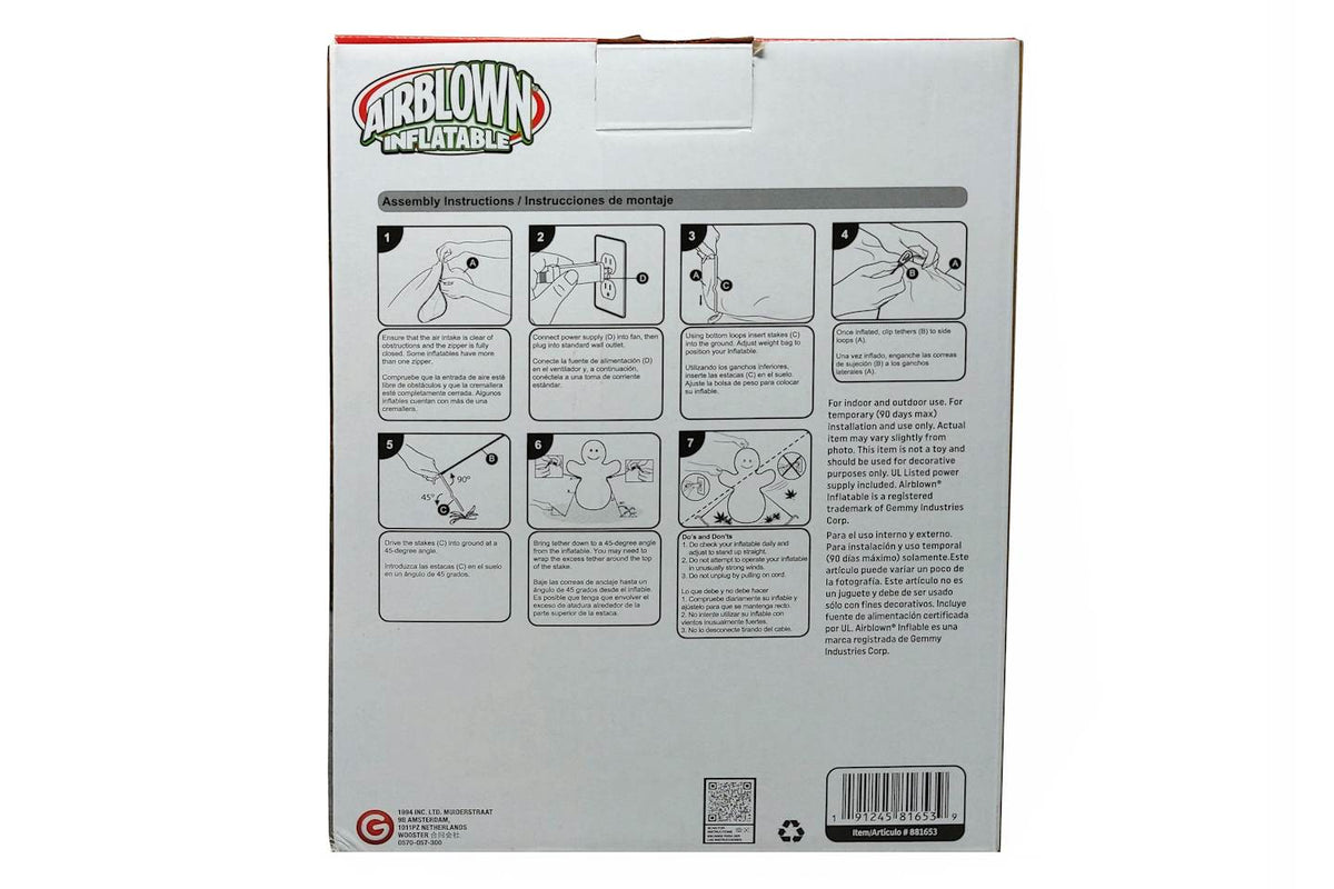 Supreme Large Inflatable Snowman Decoration - White product image 2, provided for visual reference and product detail review