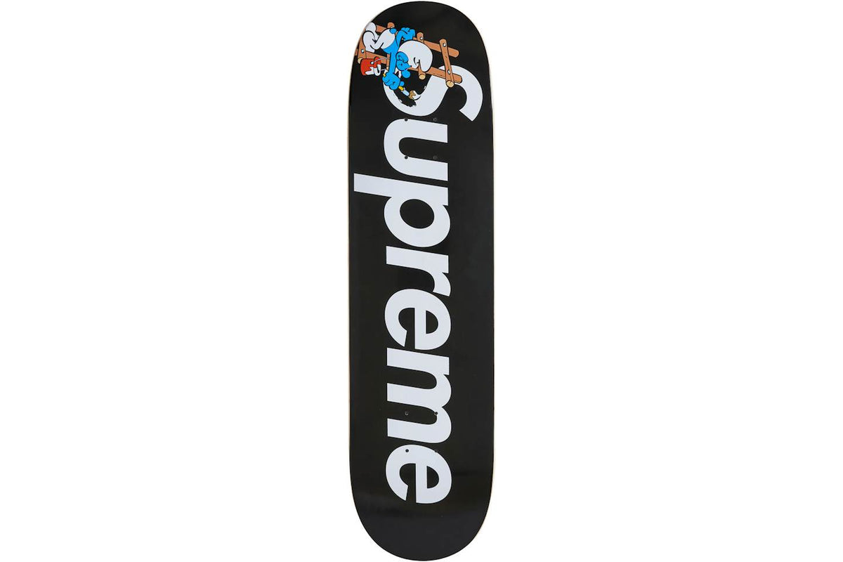 Supreme x Smurfs Skateboard Deck - Black product image 1, provided for visual reference and product detail review