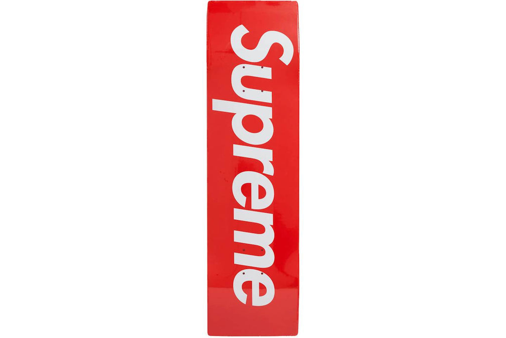 Supreme Uncut Box Logo Skateboard Deck - Red product image 1, provided for visual reference and product detail review