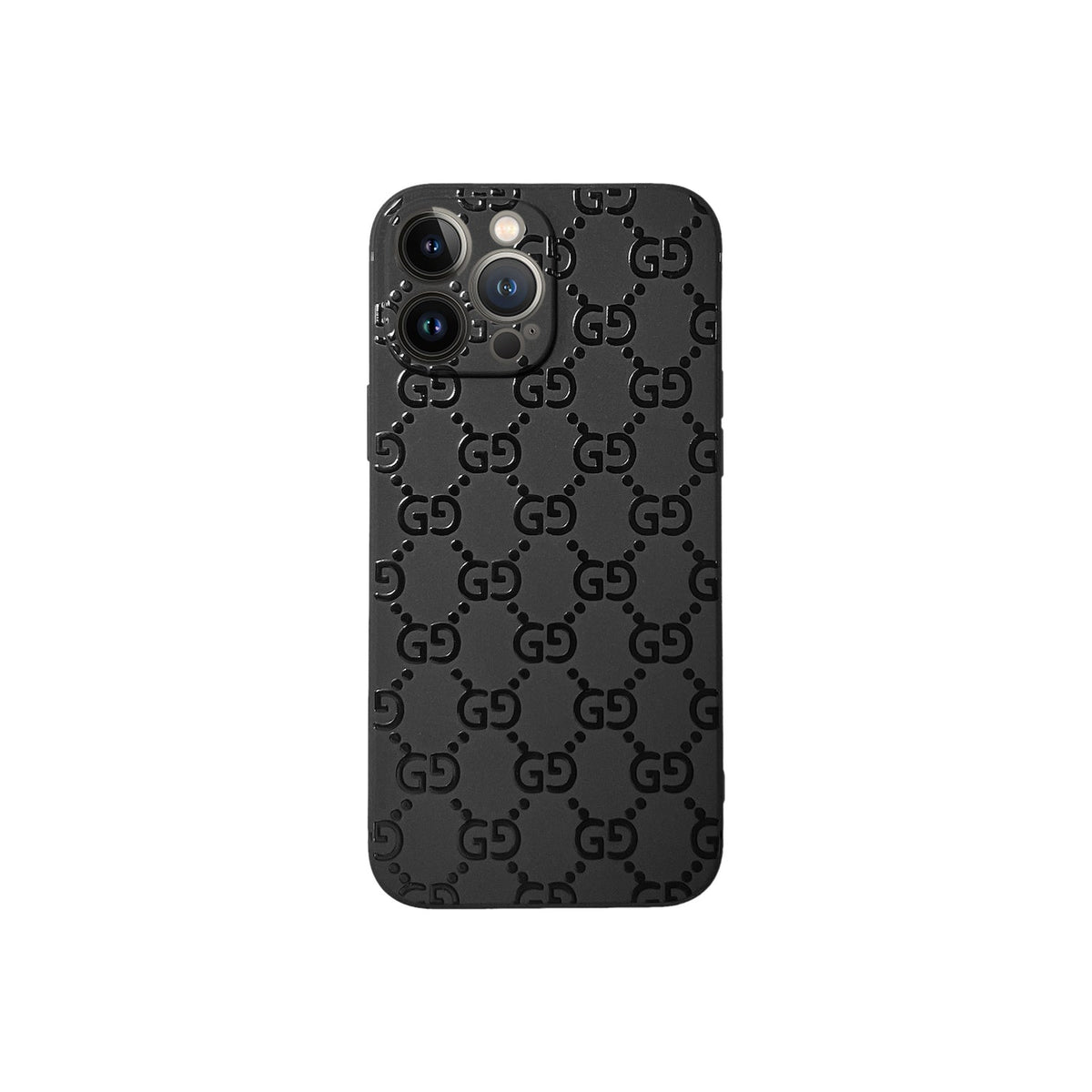 Black GG iPhone Case product image 1, provided for visual reference and product detail review