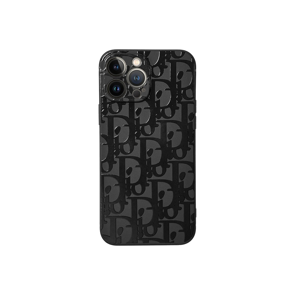 Black D iPhone Case product image 1, provided for visual reference and product detail review