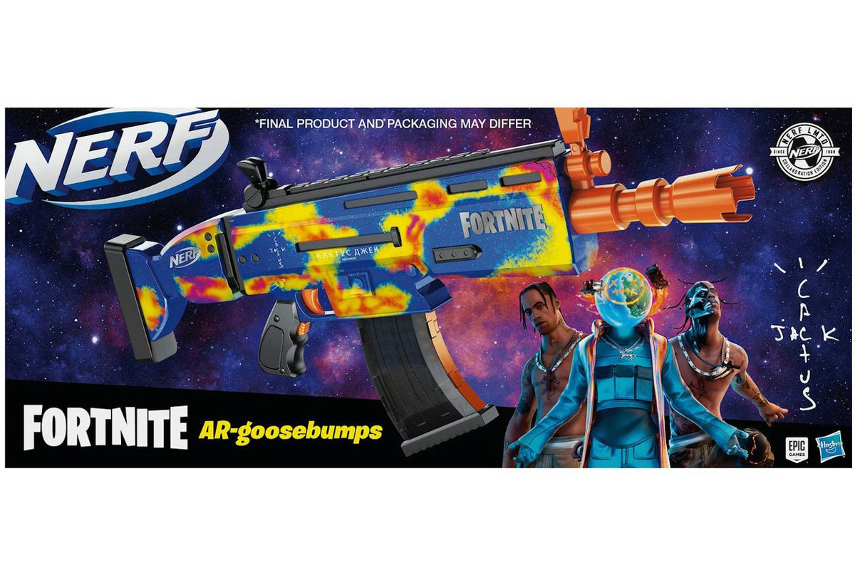 Travis Scott Cactus Jack Fortnite AR-Goosebumps Nerf Elite Dart Blaster product image 1, provided for visual reference and