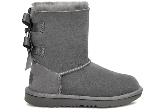 UGG Bailey Bow II Boot - Grey (Kids) product image 1, provided for visual reference and product detail review
