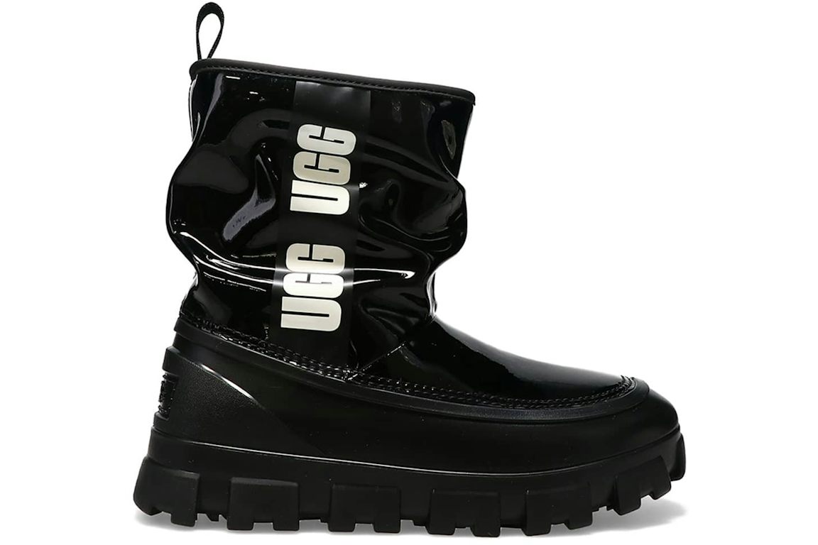 UGG Classic Brellah Mini Boot - Black (Women) product image 1, provided for visual reference and product detail review