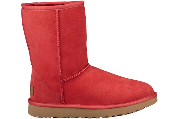 UGG Classic Short II Boot - Ribbon Red (Women) product image 1, provided for visual reference and product detail review