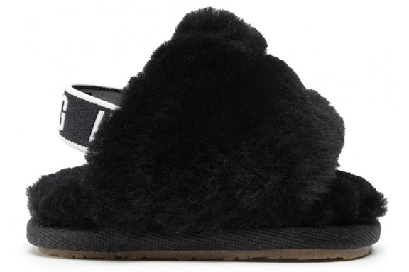 UGG Fluff Yeah Slide - Black (Infant) product image 1, provided for visual reference and product detail review