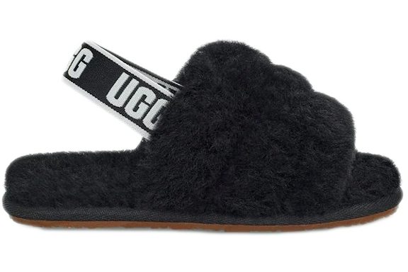 UGG Fluff Yeah Slide Black (Toddler) product image 1, provided for visual reference and product detail review