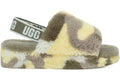 UGG Fluff Yeah Slide Camopop - Moss Green (Women) product image 1, provided for visual reference and product detail review