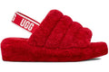 UGG Fluff Yeah Slide - Ribbon Red (Women) product image 1, provided for visual reference and product detail review