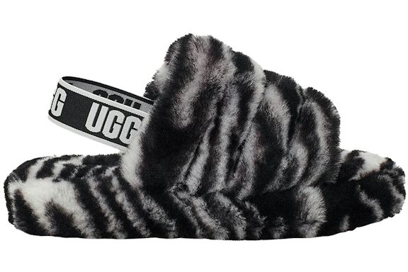 UGG Fluff Yeah Slide Zebra (Kids) product image 1, provided for visual reference and product detail review