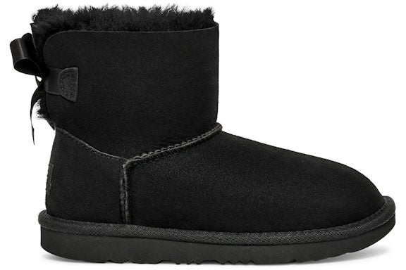 UGG Mini Bailey Bow II Boot - Black (Kids) product image 1, provided for visual reference and product detail review