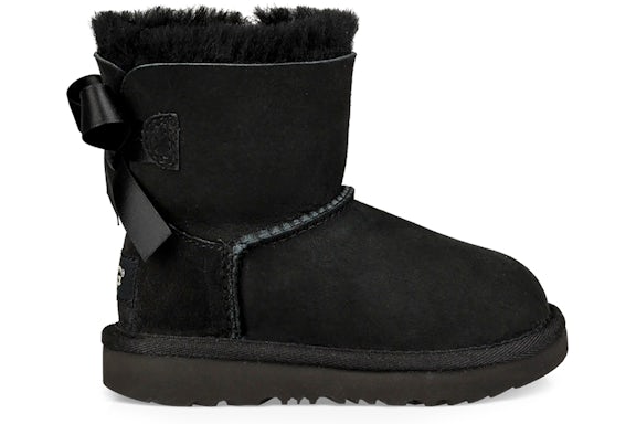 UGG Mini Bailey Bow II Boot - Black (Toddler) product image 1, provided for visual reference and product detail review