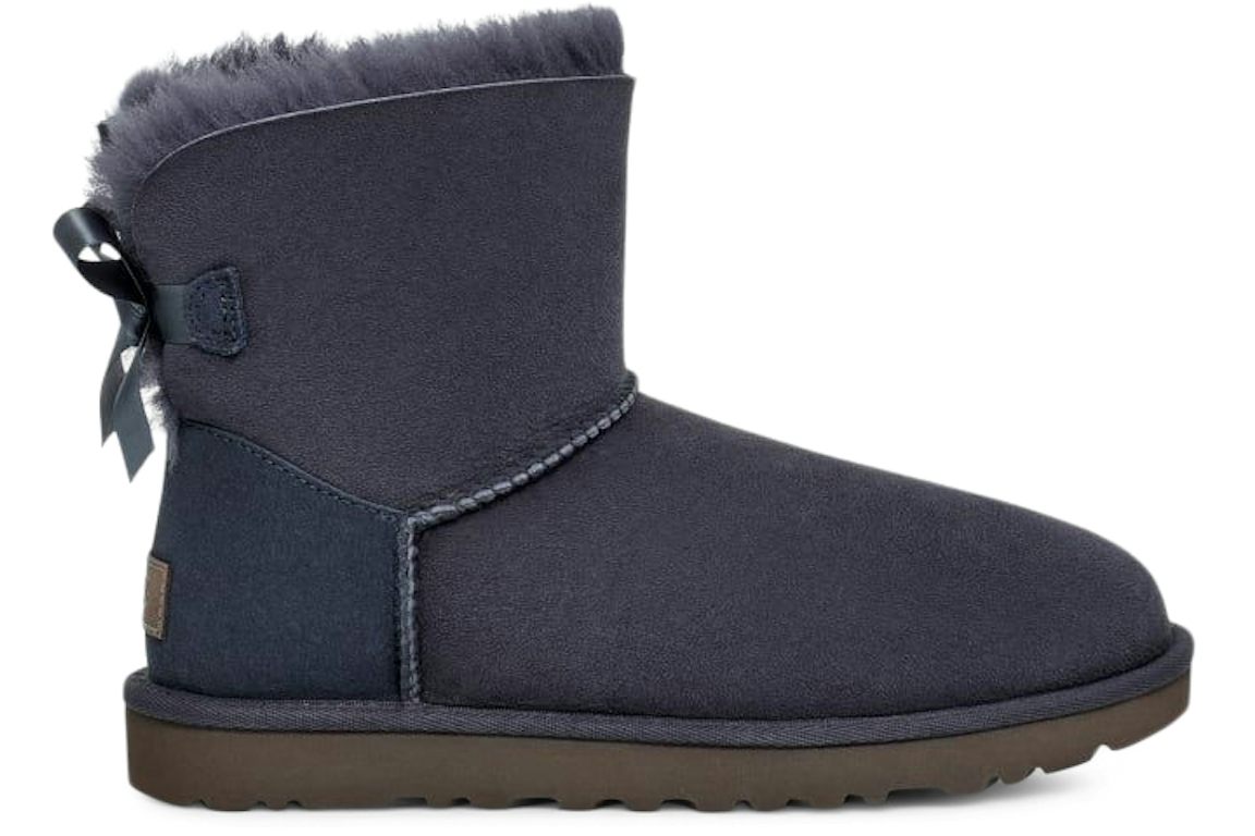 UGG Mini Bailey Bow II Boot - Eve Blue (Women) product image 1, provided for visual reference and product detail review