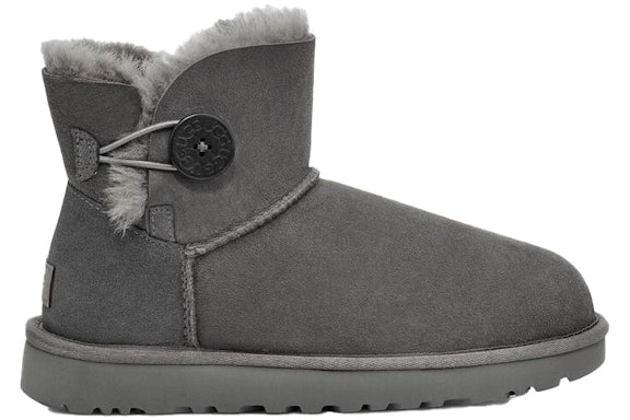 UGG Mini Bailey Button II - Grey (Women) product image 1, provided for visual reference and product detail review