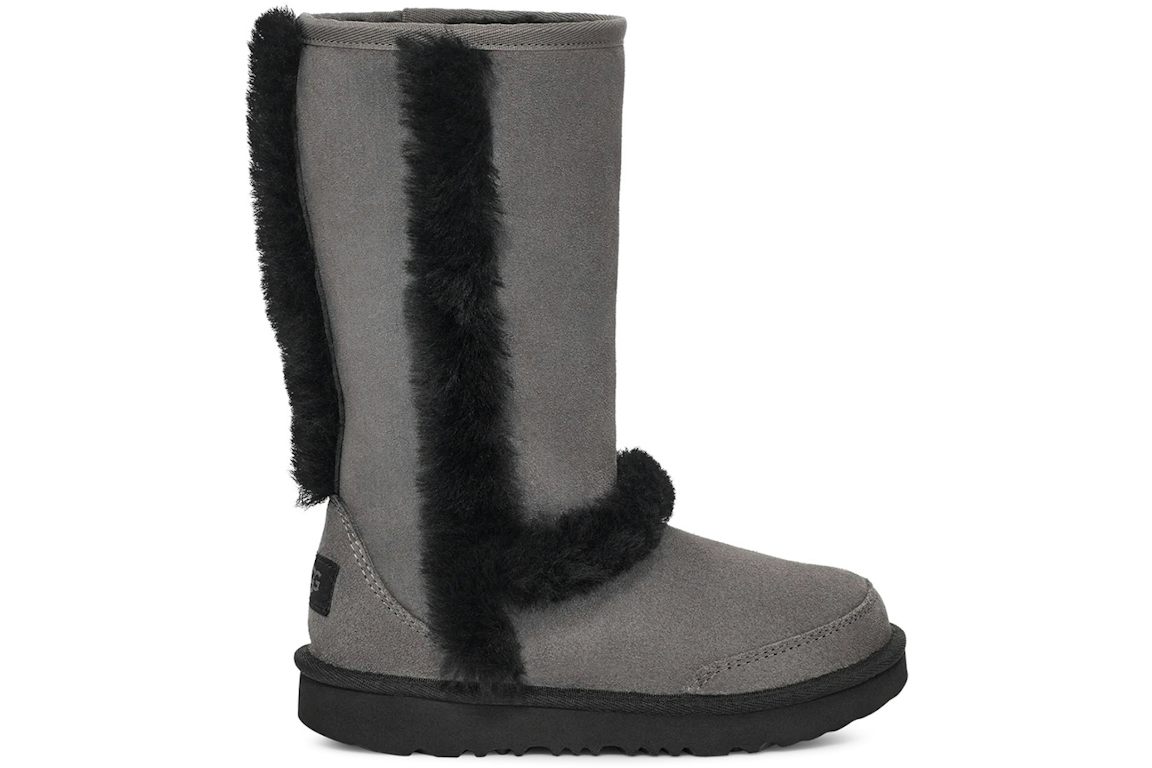 UGG Sunburst Tall Boot - Grey/Black (Kids) product image 1, provided for visual reference and product detail review