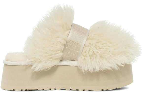 UGG Sustainable Fluff Momma Slide - White (Women) product image 1, provided for visual reference and product detail review