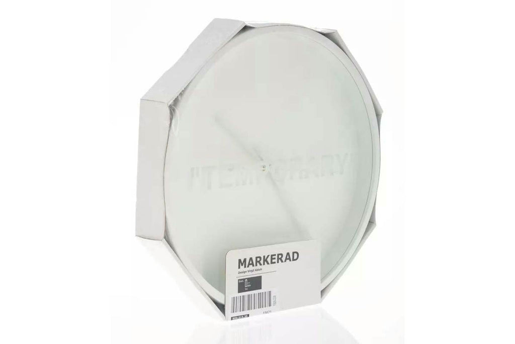 Virgil Abloh x IKEA MARKERAD "TEMPORARY" Wall Clock - White product image 2, provided for visual reference and product