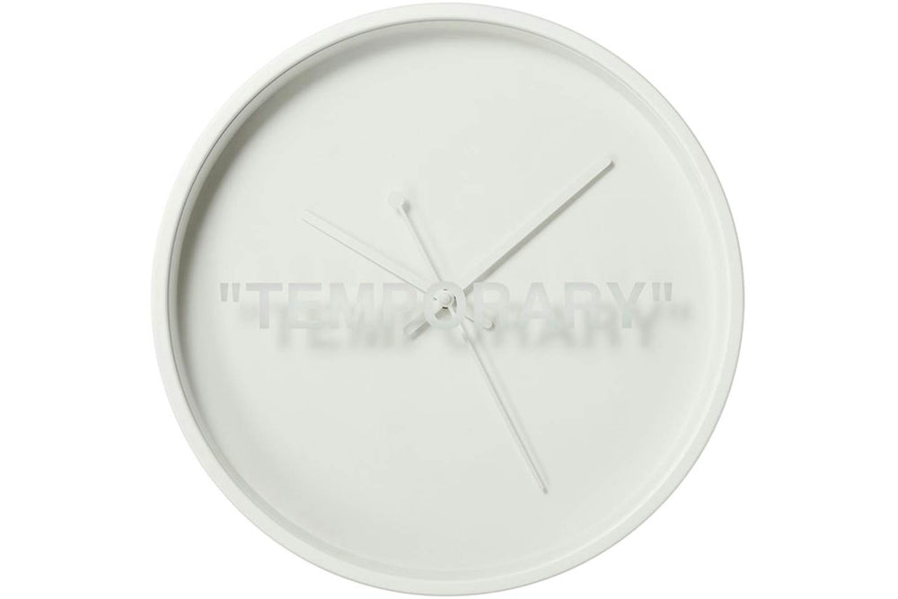 Virgil Abloh x IKEA MARKERAD "TEMPORARY" Wall Clock - White