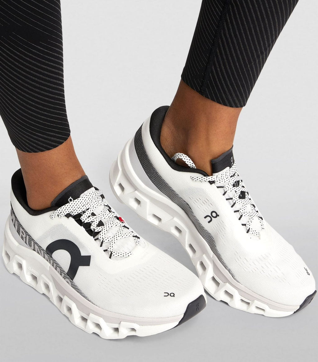 On Cloudmonster 2 White/Black Running Shoes product image 1, provided for visual reference and product detail review