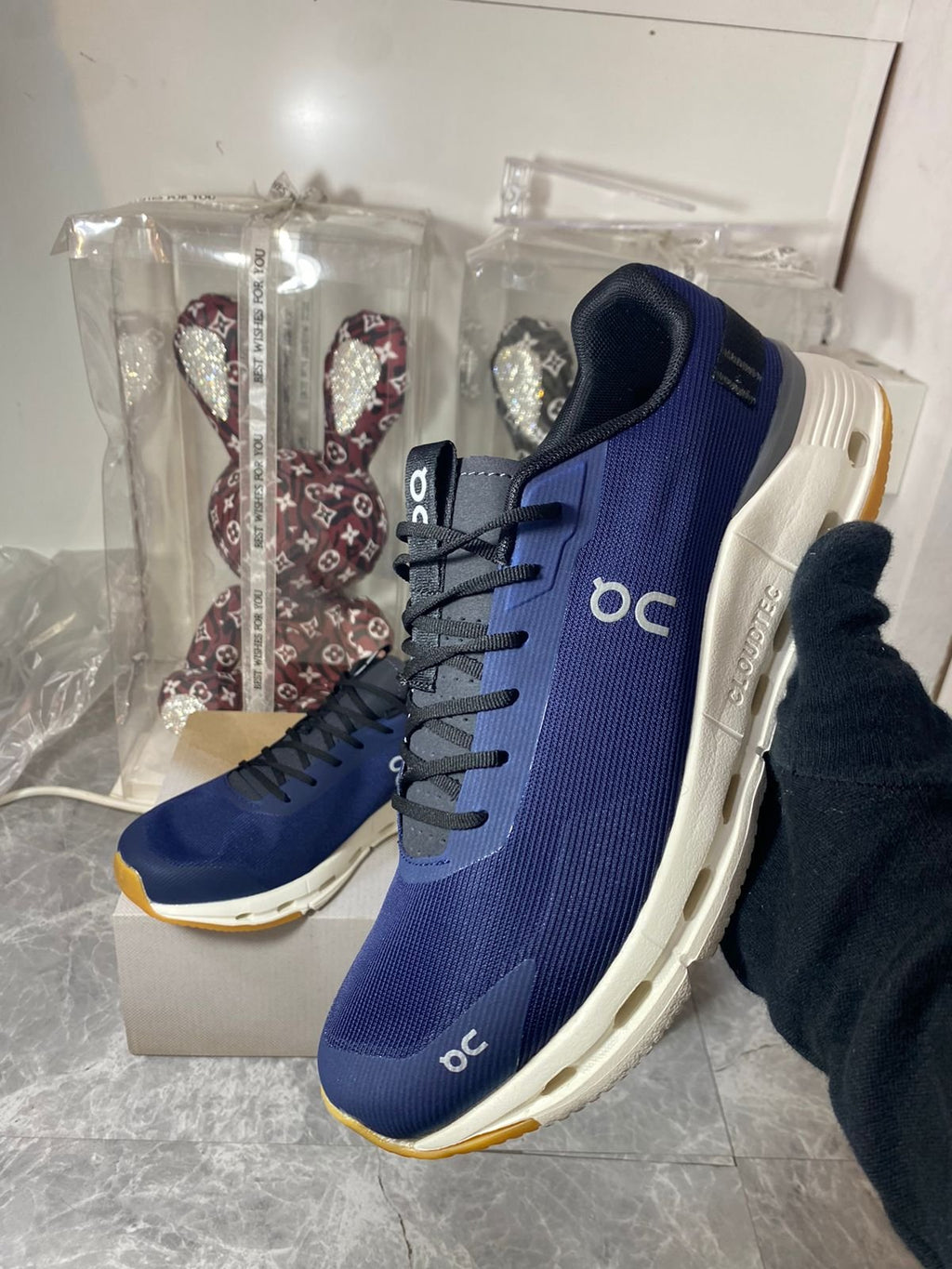 On Men Cloudnova Form 2 Blue/White Lifestyle Sneakers product image 1, provided for visual reference and product detail