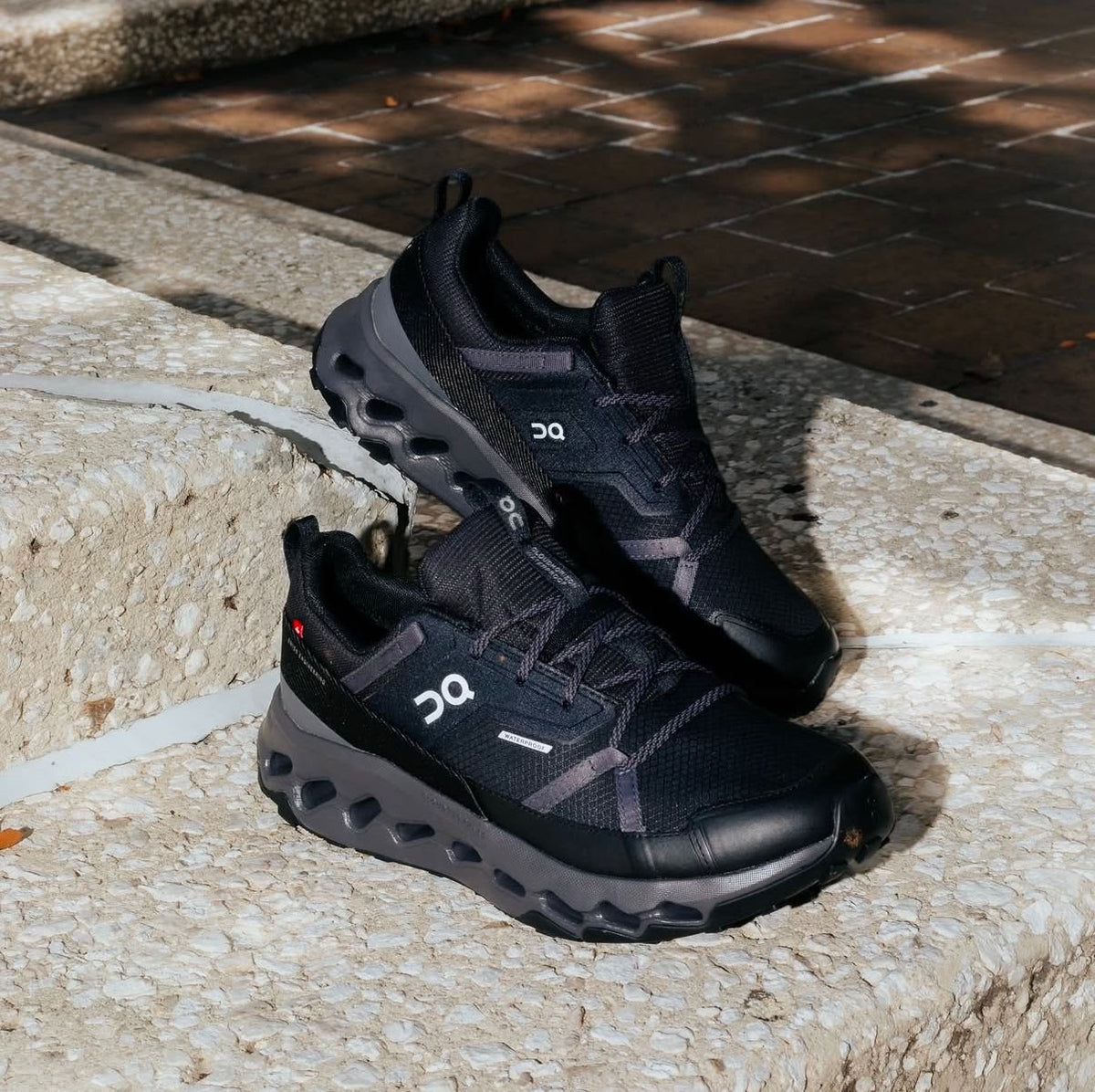 On Cloudhorizon Waterproof Black Eclipse Hiking Shoes product image 1, provided for visual reference and product detail