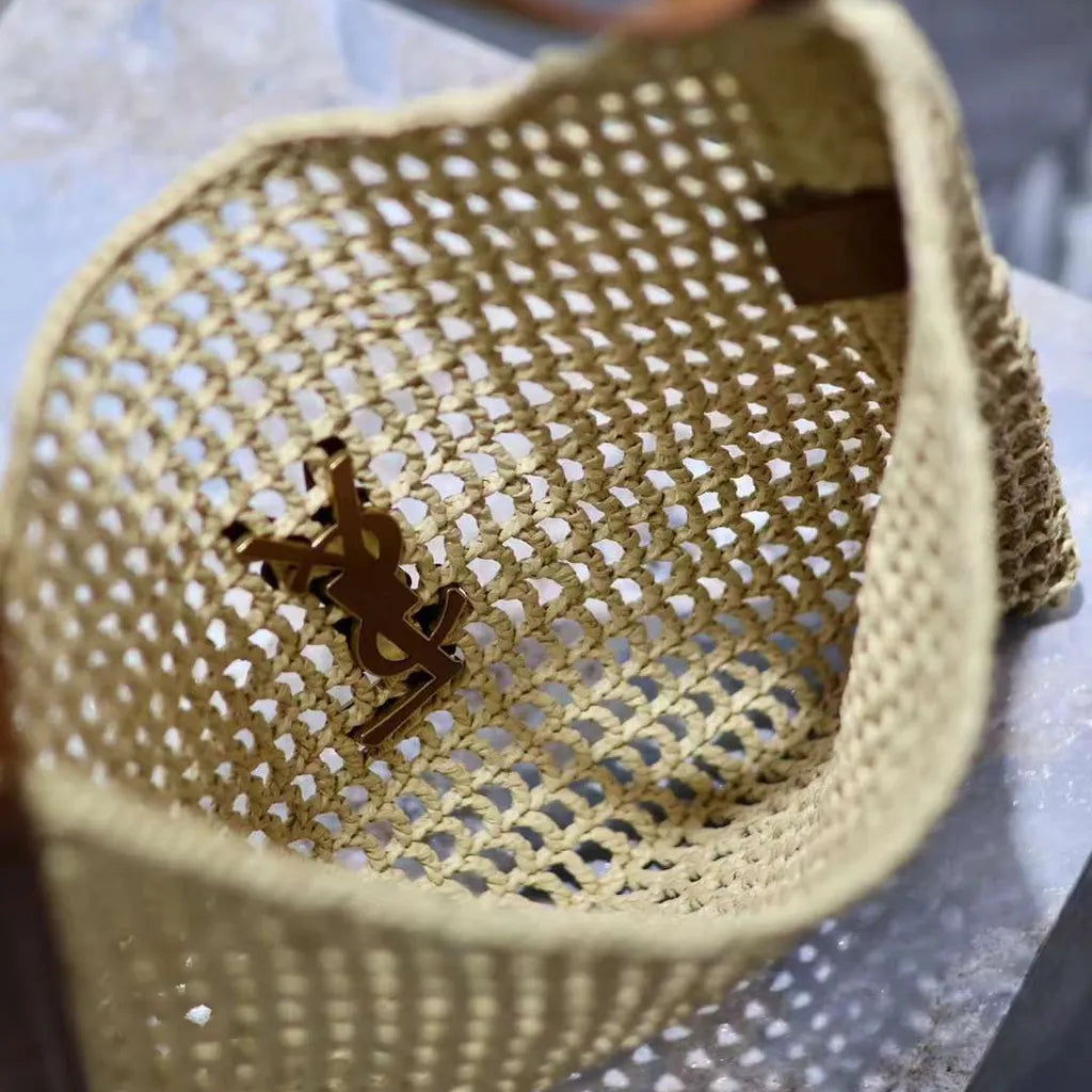 Saint Laurent YSL Raffia Tote Bag product image 4, provided for visual reference and product detail review