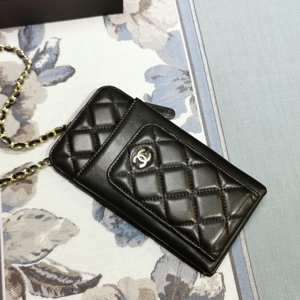 Chanel Lambskin Phone Holder Wallet product image 4, provided for visual reference and product detail review